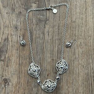 Lauren Conrad marcasite style necklace and earrings